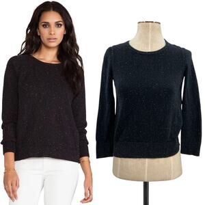 Rag &‎ Bone Harlow Crewneck Sweater Black Rainbow Specks Cotton Size XS